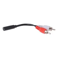 Cabo Adaptador Audio P2 Fêmea Para Rca Macho Estéreo P2 Rca Foto mini 4