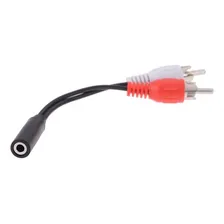 Cabo Adaptador Audio P2 FĂȘmea Para Rca Macho EstĂ©reo P2 Rca Foto mini 3