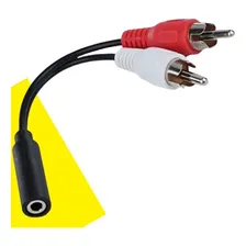 Cabo Adaptador Audio P2 FĂȘmea Para Rca Macho EstĂ©reo P2 Rca Foto mini 1