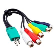 Cabo Adaptador Av Componente Tv Samsung Led Lcd P1 P2 5 Rca - Pix Foto mini  3