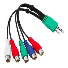 Cabo Adaptador Av Componente Tv Samsung Led Lcd P1 P2 5 Rca - Pix Foto mini  2