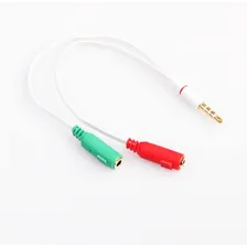 Cabo Adaptador Celular P3 X P2 Fone Mic Áudio Microfone Foto mini  2