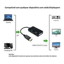 Cabo Adaptador Conversor Displayport Para Hdmi/vga/dvi Foto mini 3