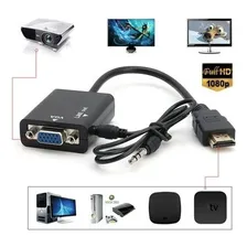 Cabo Adaptador Conversor Hdmi Para Vga Com Saída P2 Áudio Foto mini 4