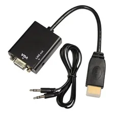 Cabo Adaptador Conversor Hdmi Para Vga Com Saída P2 Áudio Foto mini  3