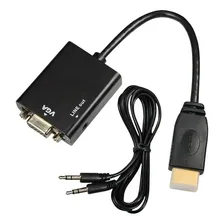 Cabo Adaptador Conversor Hdmi Para Vga Com Saída P2 Áudio Foto mini 1