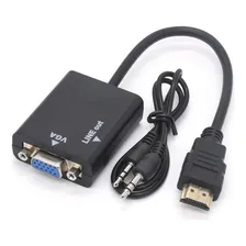 Cabo Adaptador Conversor Hdmi Para Vga Monitor Audio C/ P2 Foto mini 1