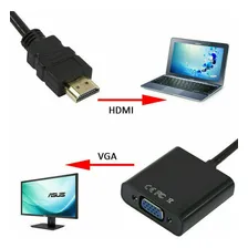 Cabo Adaptador Conversor Hdmi Para Vga Monitor Audio C/ P2 Foto mini 4