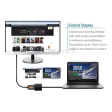 Cabo Adaptador Conversor Usb 3.0 2.0 Para Vga Até 1920x1080 Foto mini  3