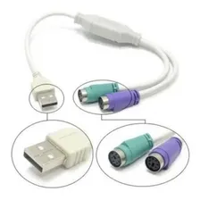 Cabo Adaptador Conversor Usb P/ 2 Portas Ps2 Teclado E Mouse Foto mini 1