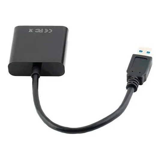 Cabo Adaptador Conversor Usb Para Vga Monitor 3.0 Ou 2.0 Foto 1