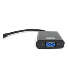 Cabo Adaptador Conversor Usb Tipo C Macho X Vga Fêmea Cor Preto Foto mini  3