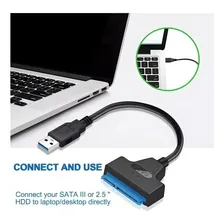 Cabo adaptador de disco rÃgido Noga USB 3.0 para Sata2.5 HDD - conector SATA - dock SATA - cabo SATA - cabo USB SATA - cabo USB - cabo SATA Foto mini 4