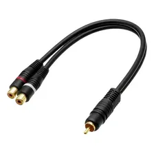 Cabo Adaptador Extensor Rca Y 1 Macho 2 Femea Foto  mini 1