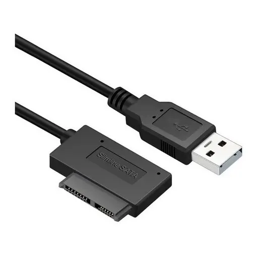 Cabo Adaptador Leitor Slimline Sata Laptop Cd / Dvd Rom Cor Preto Foto 1