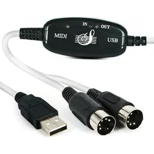 Cabo Adaptador Midi Interface Usb Conversor Audio Gravacao Foto mini 4