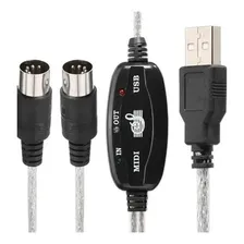 Cabo Adaptador Midi Interface Usb Conversor Audio Gravacao Foto mini 1