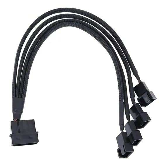 Cabo Adaptador Multi Fan Molex P/ 4 Cooler 3 E 4 Pinos Foto 1