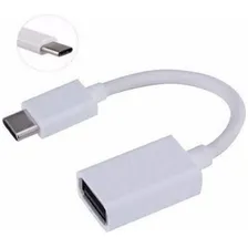 Cabo Adaptador Otg Tipo C Para Ligar Mouse Teclado Pendrive Cor Branco Foto mini 4