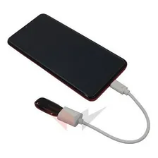 Cabo Adaptador Otg Tipo C Para Ligar Mouse Teclado Pendrive Cor Branco Foto mini 2