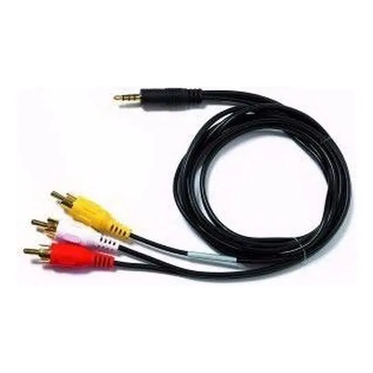 Cabo Adaptador P2 - 3 Rca Tv Gps Dvd Audio Video Tblack Foto 1