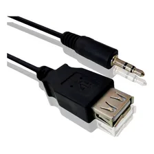Cabo Adaptador Plug P2 X Usb Femea Pendrive Som Carro 15cm Foto mini  3