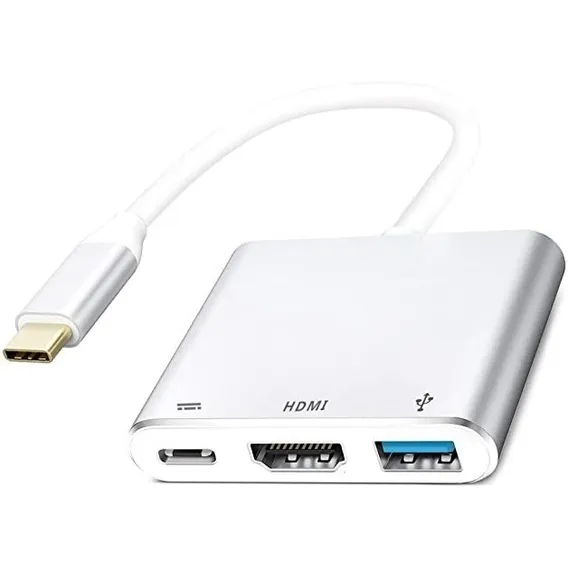 Cabo Adaptador Tipo C Para Hdmi 4k Usb 3.0 Hub Mac Type-c Foto 1