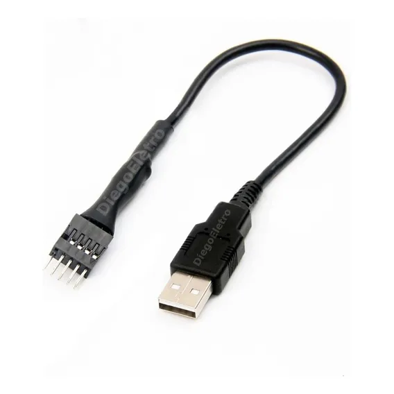 Cabo Adaptador Usb 2.0 9 Pinos Cor Preto Foto 1