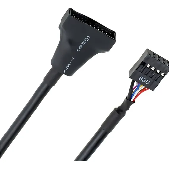 Cabo Adaptador Usb 2.0 P/ 3.0 Conversor 9 20 Pinos Gabinete Foto 1