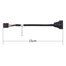 Cabo Adaptador Usb 3.0 19 Pinos M Para Usb 2.0 De 9 Pinos F Foto mini 4