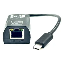 Cabo Adaptador Usb-c Para Rj45 Lan Ethernet 1000mbps Gigabit Cor Preto Foto mini 4