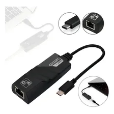 Cabo Adaptador Usb-c Para Rj45 Lan Ethernet 1000mbps Gigabit Cor Preto Foto mini 1