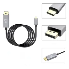 Cabo Adaptador Usb Tipo C X Displayport Macho 8k 60hz 1,8m Foto mini  3