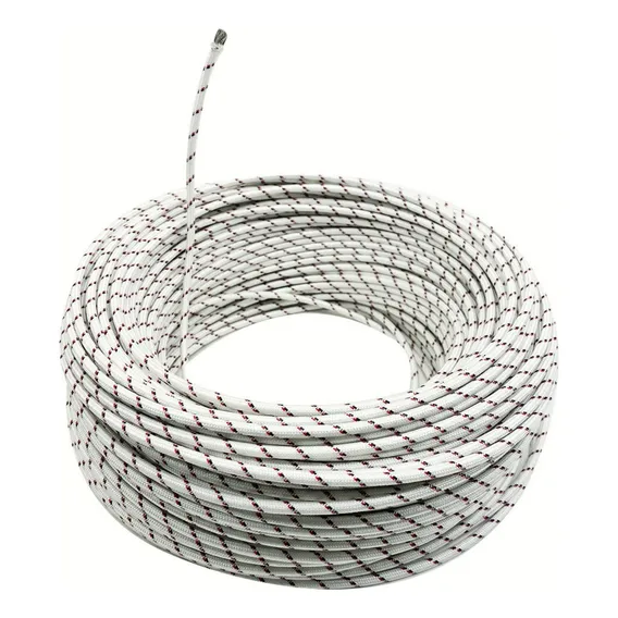 Cabo Alta Temperatura Silicone Fibra - 6mm 400°c 35 Metro Foto 1