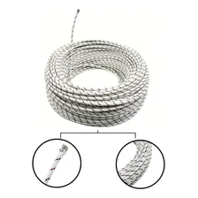 Cabo Alta Temperatura Silicone Fibra - 6mm 400°c 35 Metro Foto mini  3