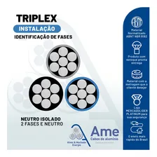 Cabo AlumÃnio Triplex 10mm Neutro Isolado Com 100 Metros Foto mini 2
