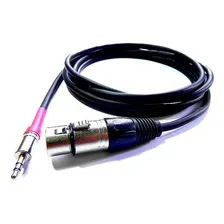 Cabo Áudio Blindado Microfone Xlr Fêmea P2 Estéreo 4 Metros Foto mini  3