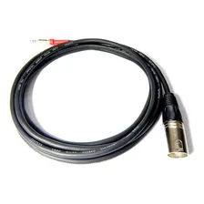 Cabo Áudio Blindado Microfone Xlr Macho P2 Estéreo 2 Metros Foto mini  2