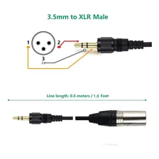 Cabo Audio Mic 3.5mm Trs P/ 3pin Xlr P/ Sony Uwp V1 D11 D21 Foto mini 4