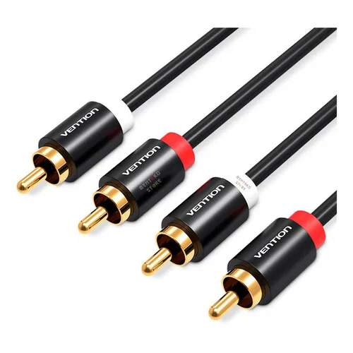 Cabo Audio Som 2rca Macho X 2rca Macho Blindado 3m Vention Foto 1