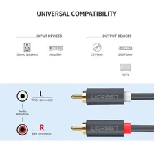 Cabo Audio Som Rca Macho Macho Blindado 1,5m Ugreen Foto mini  3