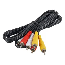 Cabo Ăudio VĂdeo 3 Rca X 3 Rca Cabo 1,50 Mt, Dvd, Ps1, Tv Foto mini 1