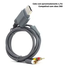 Cabo Audio Video Compativel Xbox 360 Slim Arcade Xbox Av Rca Foto mini 2