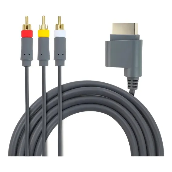 Cabo Audio Video Compativel Xbox 360 Slim Arcade Xbox Av Rca Foto 1