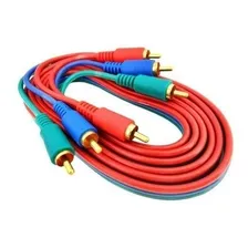 Cabo Audio/video Macho 3 Rca 2m Video Tv Led Dvd Sky Cor Verde-escuro Foto mini  2