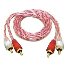 Cabo Automotivo Som Rca 1 Metro 1m Mxt Blindado Ouro Foto mini 1
