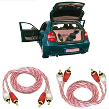 Cabo Automotivo Som Rca 1 Metro 1m Mxt Blindado Ouro Foto mini 2