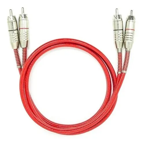 Cabo Automotivo Som Rca 1 Metro 1m Stetsom Blindado Prata Foto 1