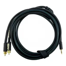 Cabo Auxiliar P2 Macho X 2 Rca Stereo 1,52m Profissional Foto mini 2