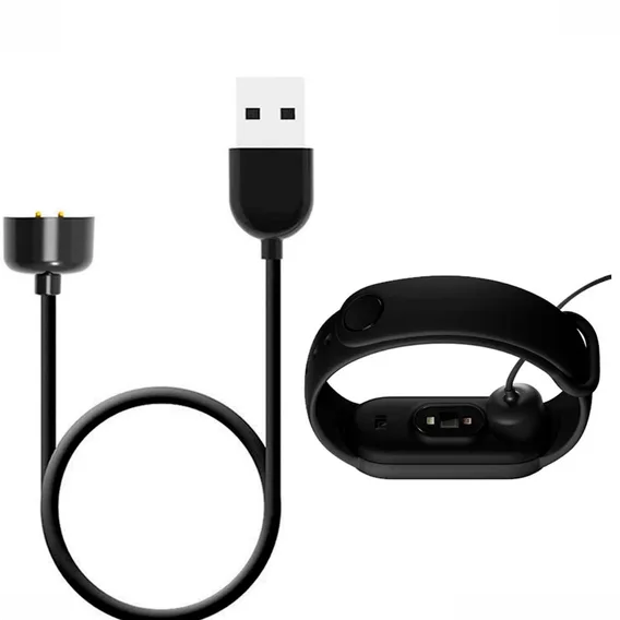 Cabo Carregador Mi Band 5 E 6 Rel贸gio Xiaomi Pulseira Usb Cor Preto Foto 1